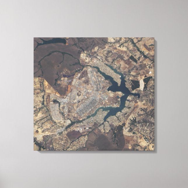 Natürliches Farbbild von BrasÃ, Â ½lia, Brasilien Leinwanddruck (Vorderseite)