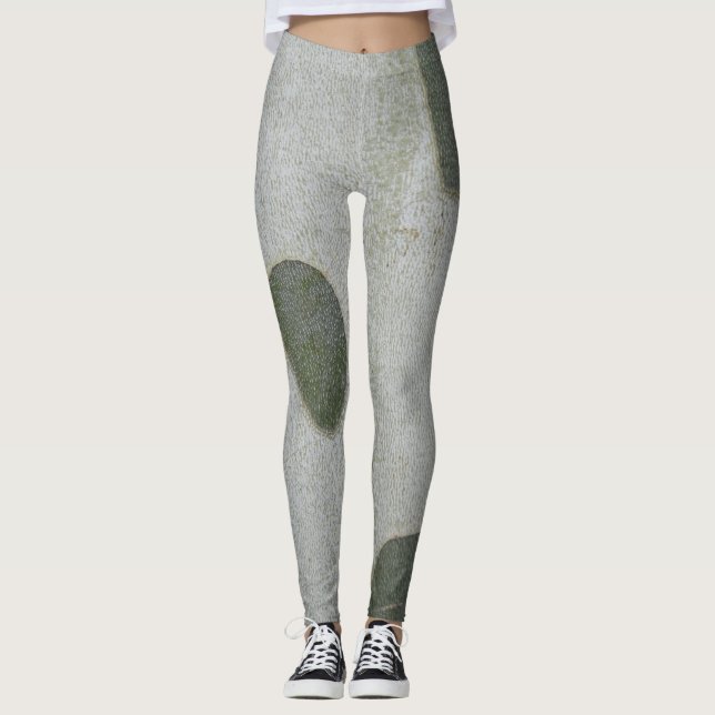 Natürliches graues Muster Leggings (Vorderseite)