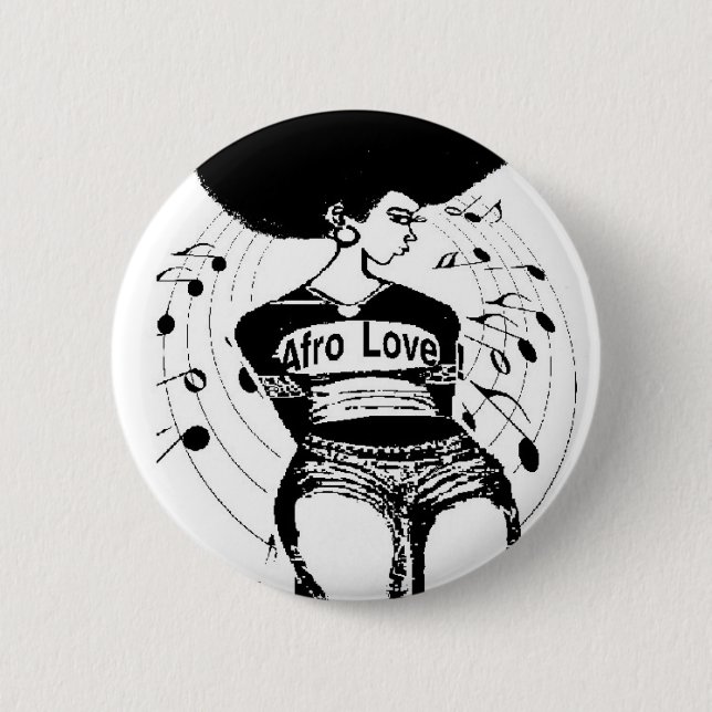 Natürliches Haar-T-Shirt Button (Vorderseite)