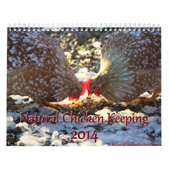 Natürliches Huhn, das 2014 Minimalistischen Kalender (Titelbild)