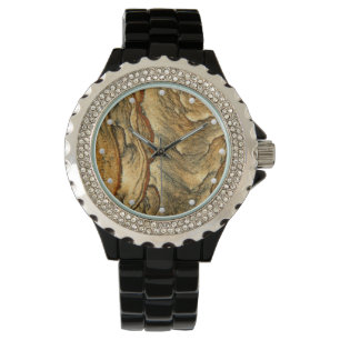 Natürliches Landschaftsjaspis-Edelsteinbild Armbanduhr