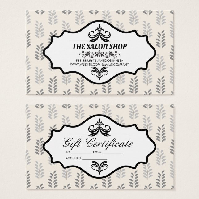 Natürliches Leaf-Muster | Geschenk (Vorne & Hinten)