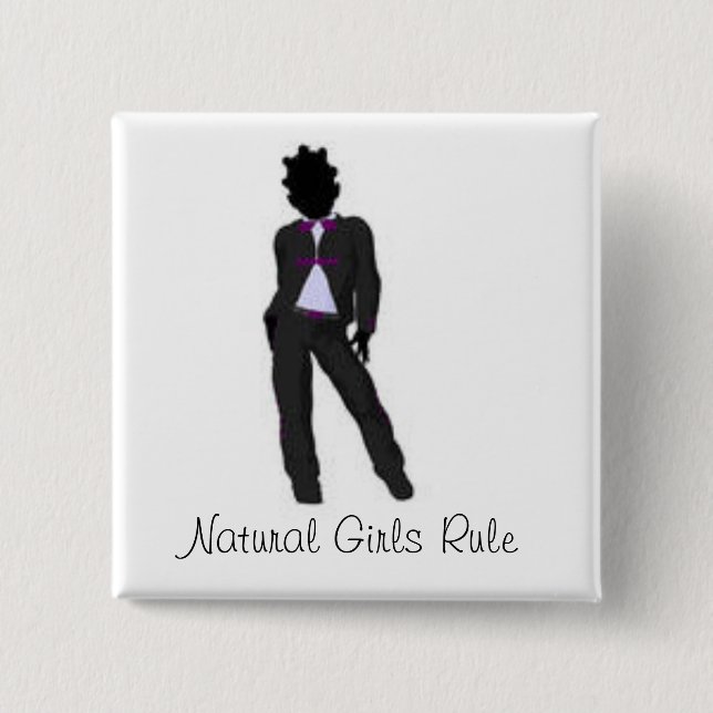 Natürliches Mädchen Button (Vorderseite)