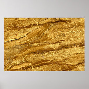 Natürliches Muster aus Goldmarmor Poster