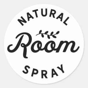 Natürliches Raumspray Essentialöl Etikett Runder Aufkleber