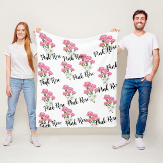 Natürliches Rosen-Blumenkleid Fleecedecke