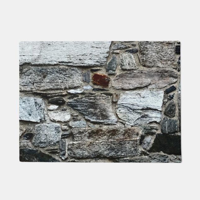 Natürliches Stein-gemustertes Grau, Taupe, Fußmatte (Vorderseite)