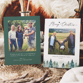 Natürliches Weihnachten: Pinienwald 2 Foto Frohe W Feiertagskarte