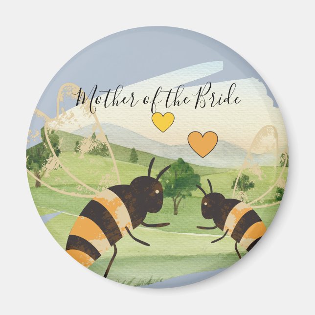 Naturliebhaber Die Bienen auf dem Lande Hochzeit Magnet (Vorne)