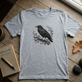 Naturliebhaber Geschenk Schwarzer Rabe Gothic Voge Tri-Blend Shirt