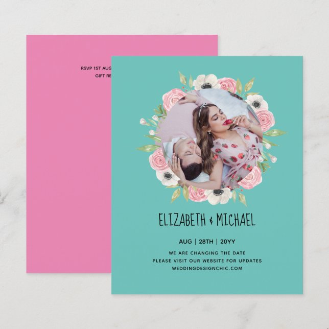 Naturliebhaber Hochzeit Foral Greenerie Rustic Boh (Vorne/Hinten)