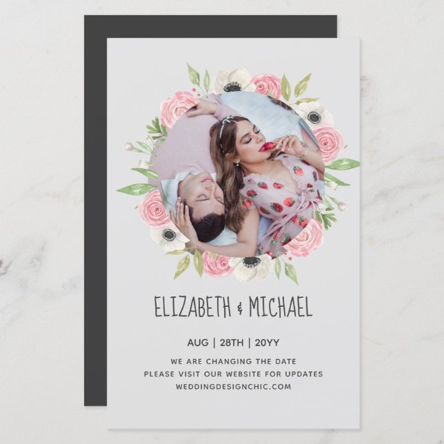 Naturliebhaber Hochzeit Foral Greenerie Rustic Boh (Vorne/Hinten)