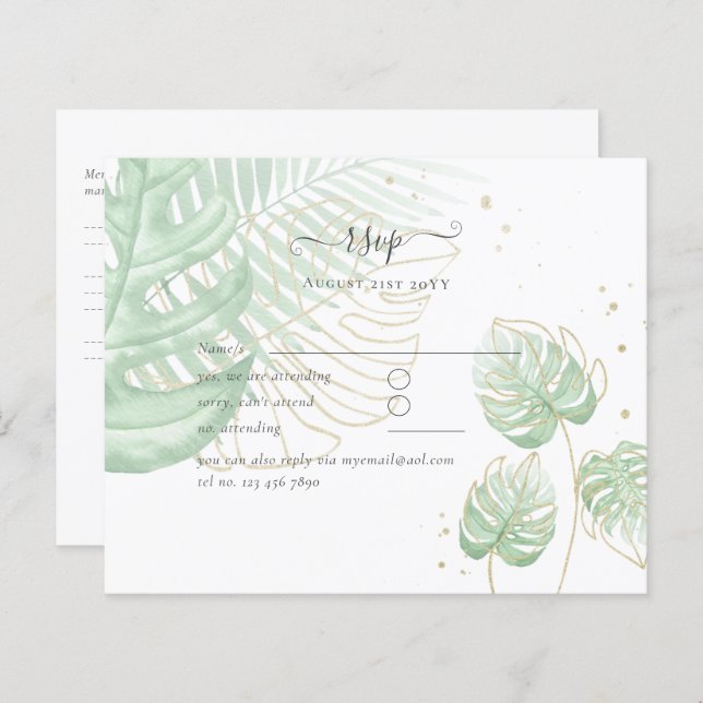 Naturliebhaber Hochzeit Foral Greenerie Rustic Boh (Vorne/Hinten)