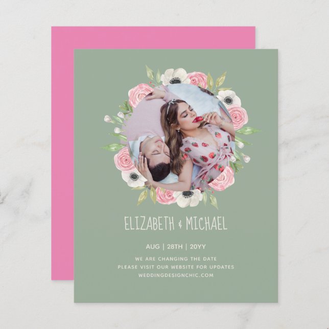 Naturliebhaber Hochzeit Foral Greenerie Rustic Boh (Vorne/Hinten)