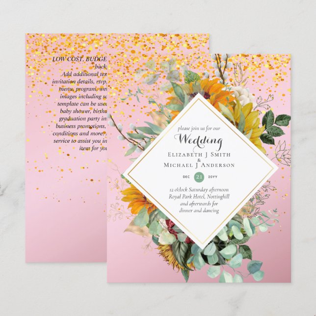 Naturliebhaber Hochzeit Foral Greenerie Rustic Boh (Vorne/Hinten)