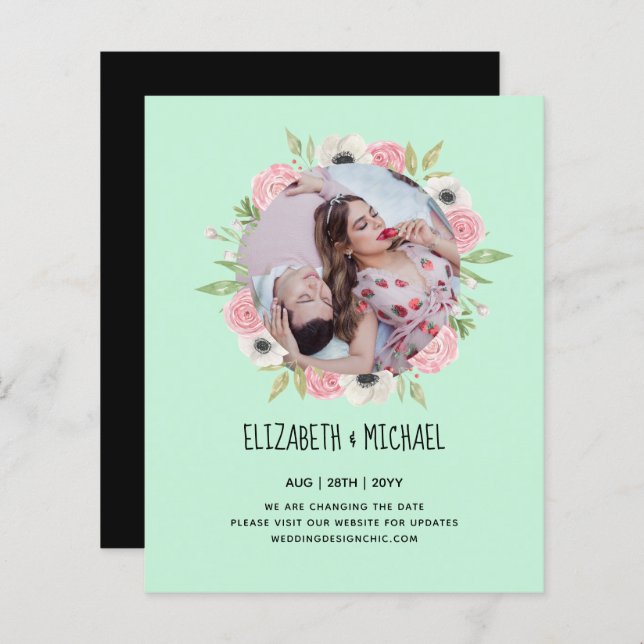 Naturliebhaber Hochzeit Foral Greenerie Rustic Boh (Vorne/Hinten)