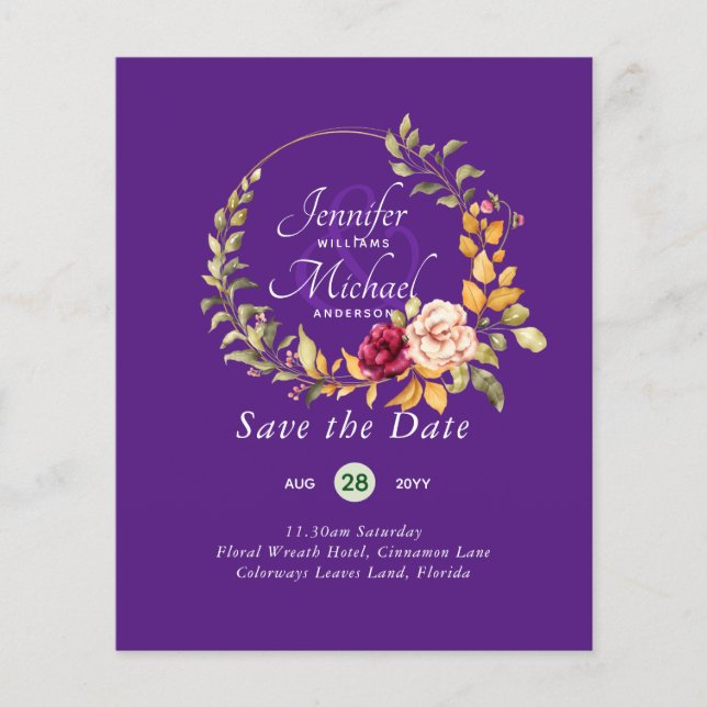 Naturliebhaber Hochzeit Foral Greenerie Rustic Boh (Vorderseite)