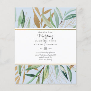 Naturliebhaber Hochzeit Foral Greenerie Rustic Boh Flyer