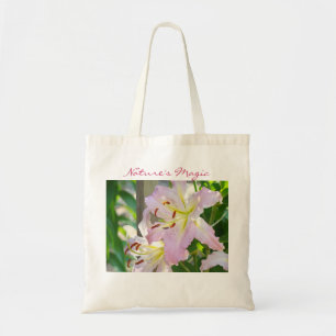Naturmagie! Tragetasche rosa Lilienblumen Gärten