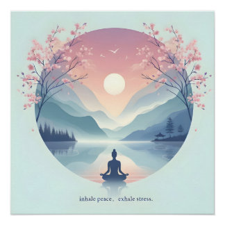 Naturmeditation Kunst Poster
