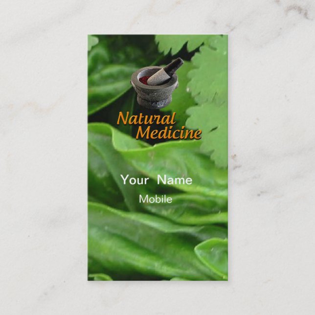 Naturmedizin Visitenkarte (Vorderseite)