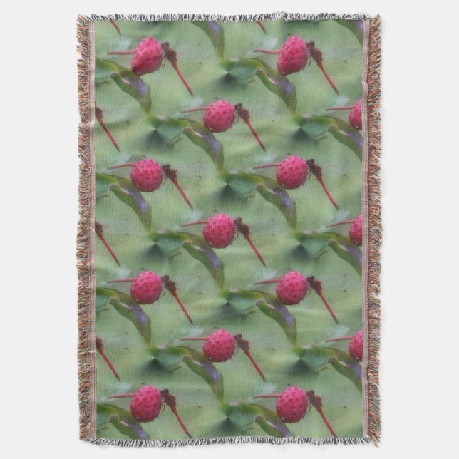 Naturmuster der Roten Dragonfly Decke (Vorderseite Vertikal)