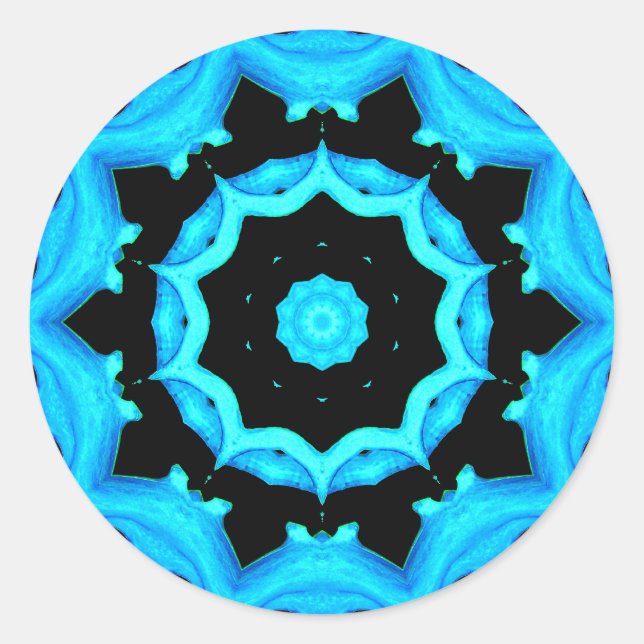 NATUROZEAN BLAUE RUNDER AUFKLEBER (Vorderseite)