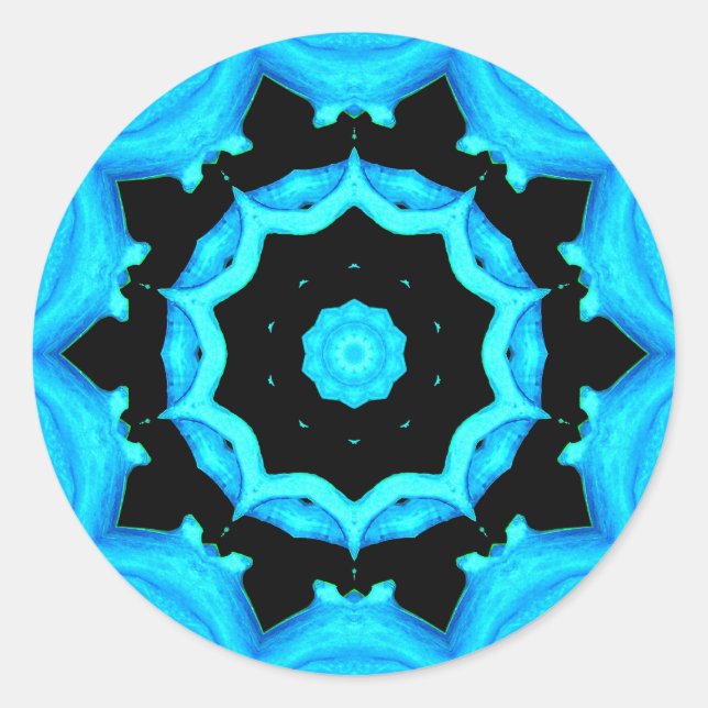 NATUROZEAN BLAUE RUNDER AUFKLEBER (Vorderseite)