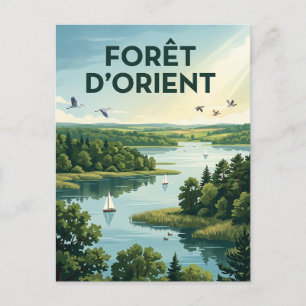 Naturpark Forêt d'Orient Frankreich Postkarte
