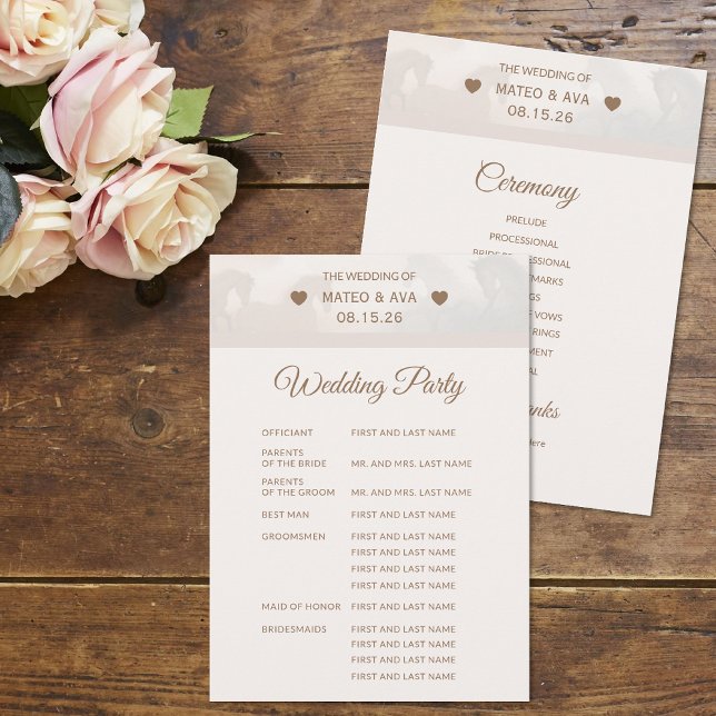Naturpferde Programm (The front and back of the Nature Horses Full Wedding Program)