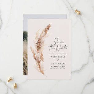 Naturrasenhochzeit Foto Save the Date