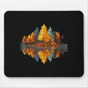 Naturreflexion Herbstwald Outdoor-Grafik Mousepad