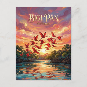 Naturreservat Bigi Pan Suriname Postkarte