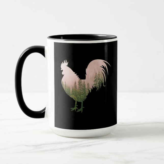 NATURROOSTER-CHICKEN-WALDSTIL TASSE (Links)