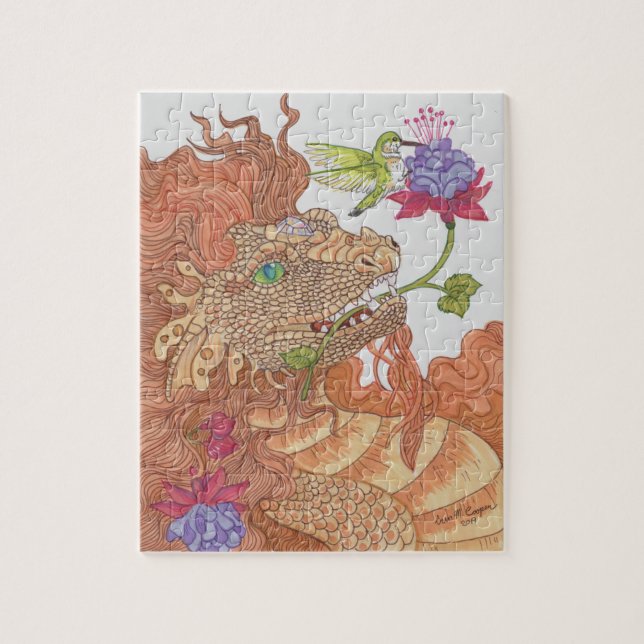 Naturschätze Drache Puzzle (Vertikal)