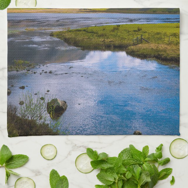 Naturschaum, Berg Geschirrtuch (Gefaltet)