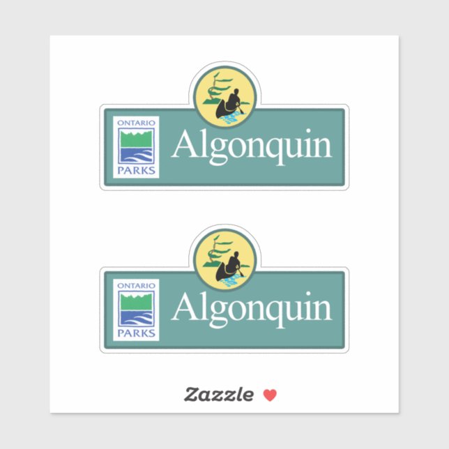 Naturschild im Algonquin Park Aufkleber (Blatt)