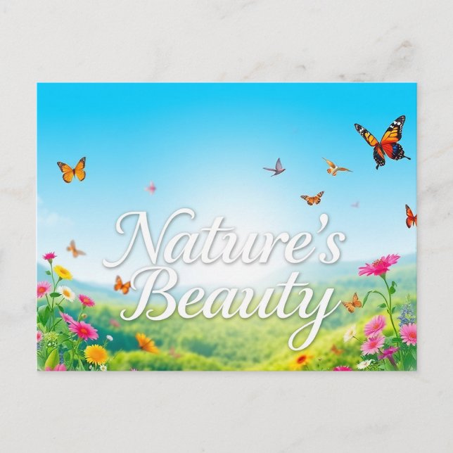 Naturschönheit Feiertagspostkarte (Vorderseite)
