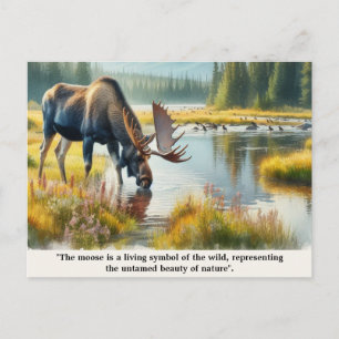 Naturschutz mit Zitat Postkarte