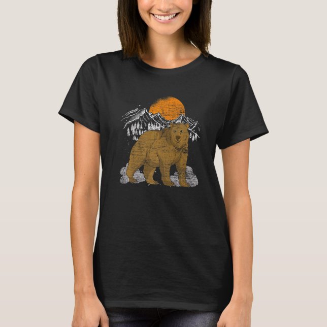Naturschutzbär Braunbärenwald Tierbär T-Shirt (Vorderseite)