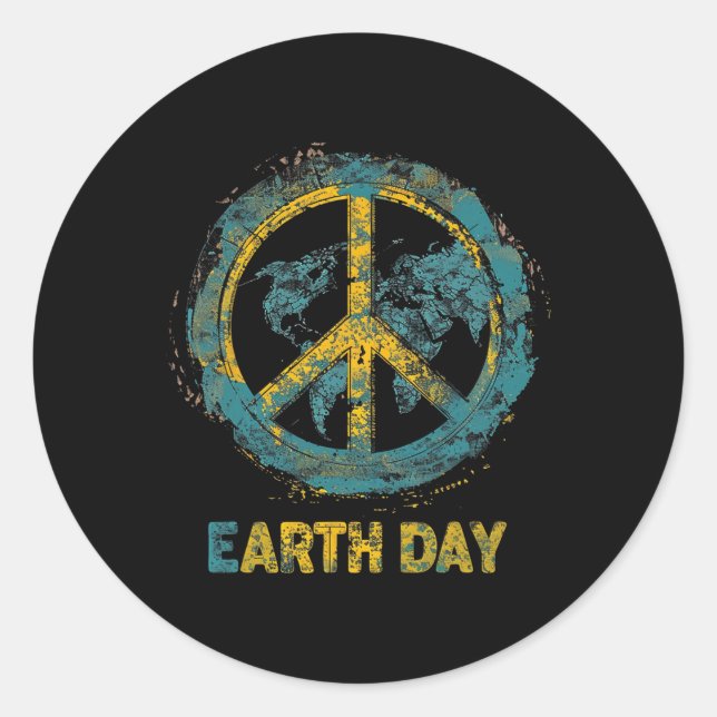 Naturschutzbaum des Earth Day Runder Aufkleber (Vorderseite)