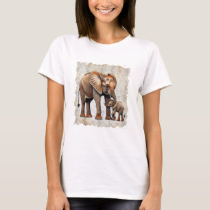 NaturschutzElephant & Baby Graphic T-Shirt, Conser T-Shirt