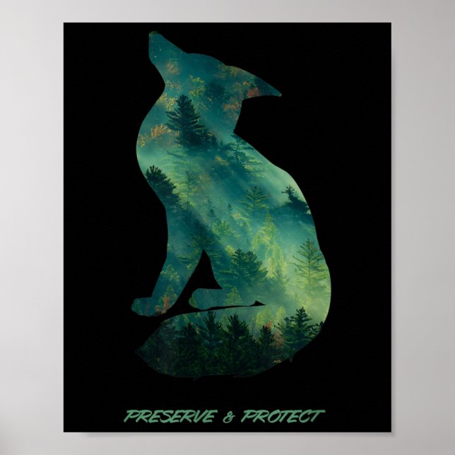Naturschutzgebiet Forest Fox Poster (Vorne)