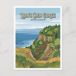 Naturschutzgebiet Lion's Den Gorge Grafton Wiscons Postkarte