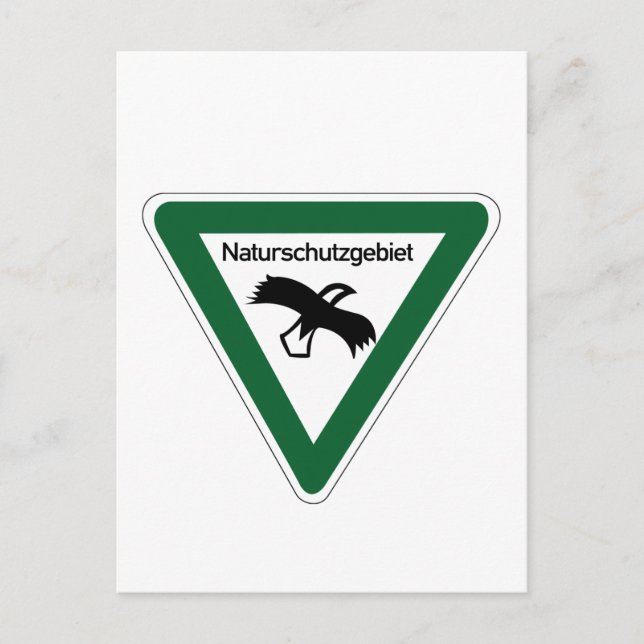 Naturschutzgebiet-Zeichen, Deutschland Postkarte (Vorderseite)