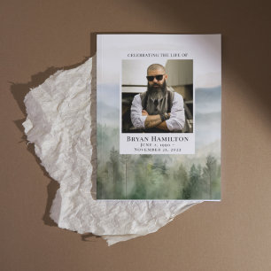 Naturschutzprogramm für Beerdigung von Wasserfarbe Einladung