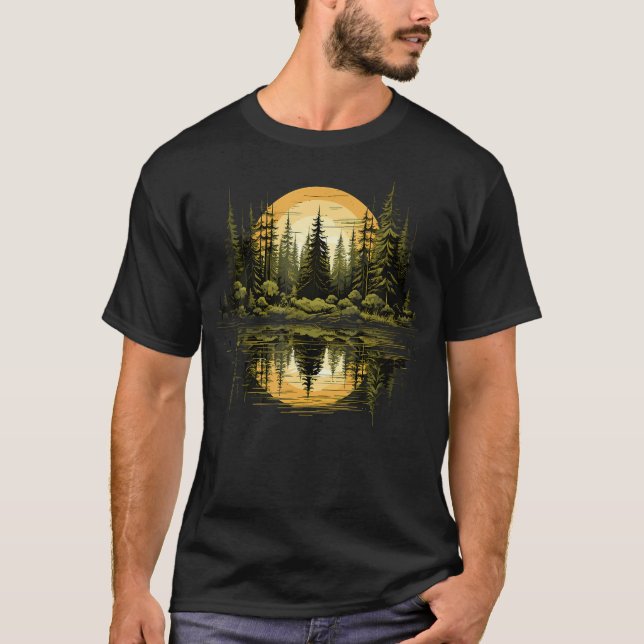 Naturschutzwälder Bäume Außenwelt T-Shirt (Vorderseite)