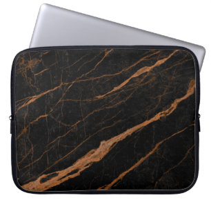 Naturschwarzer Kaiser-Marmor-Hintergrund Laptopschutzhülle