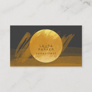 Naturschwarzes Wasserfarbengelbes Mondfarbe Visitenkarte