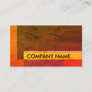 Naturstein Design Orange Brown Yellow Visitenkarte